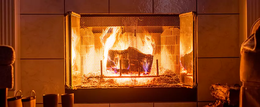 Mendota Hearth Landscape Fireplace Installation in New Milford, New Jersey